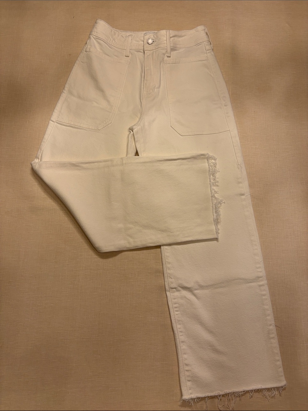 Just Black Women's White Straight Leg Jeans